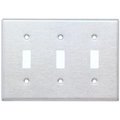 Doomsday Stainless Steel Metal Wall Plates 3 Gang Toggle Switch DO801799